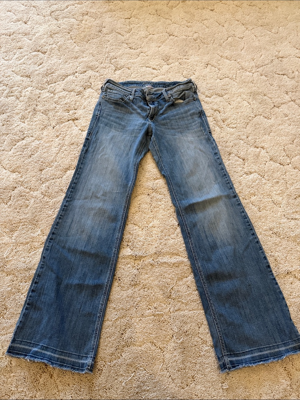 Ariat 30L Women's Wide-Leg Faded Blue Denim Jeans
